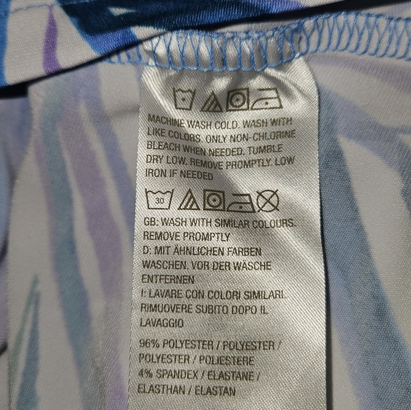 Susan Graver Printed Regular Liquid Knit A-Line Dress Sleeve Ties Pockets XL - Picture 9 of 11